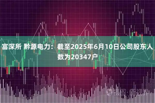 富深所 黔源电力：截至2025年6月10日公司股东人数为20347户