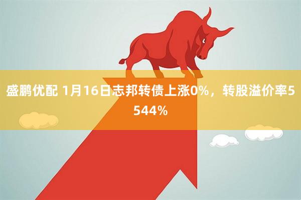 盛鹏优配 1月16日志邦转债上涨0%，转股溢价率5544%